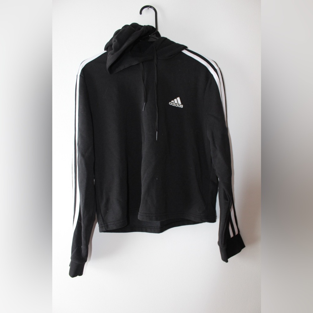 Adidas Black Crop Sweatshirt